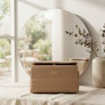 Structured Minimalist Shoulder Bag-Warm Beige - Image 3