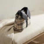 Tailored Plaid Collared Handbag-Classic Plaid with Black Accents - Image 3