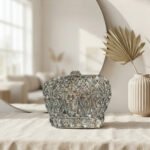 Regal Crystal Crown Evening Clutch-Silver/Crystal - Image 3