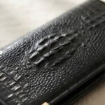 Croc-Embossed Luxe Continental Wallet-Classic Black - Image 2