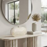 Art Deco Tiered Oval Acrylic Clutc-Pearlescent White - Image 3