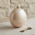 Spherical Pearl-Lustre Evening Clutch-Iridescent Champagne - Image 3