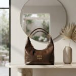 Glossy Arch Shoulder Bag-Rich Espresso Brown