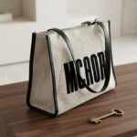 MICAOPI Canvas Carryall Tote-Beige and Black