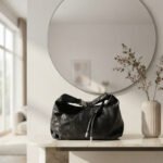 Crinkled Urban Hobo Bag-Midnight Black - Image 2