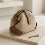 Textured Heritage Satchel-Beige and Tan - Image 3