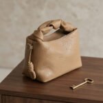 Knotted Handle Textured Hobo-Warm Camel - Image 2