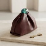 Jeweled Accent Pouch Bag-Deep Burgundy - Image 3