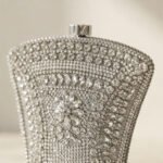Radiant Crystal Fan Clutch-Silver/Clear Crystal - Image 2