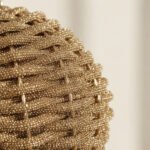 Gilded Woven Sphere Clutch-Metallic Gold - Image 2