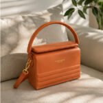 Structured Minimalist Shoulder Bag-Warm Tan