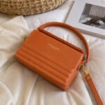 Structured Minimalist Shoulder Bag-Warm Tan - Image 3