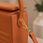 Structured Minimalist Shoulder Bag-Warm Tan - Image 2