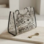 Graffiti Art Clear Tote-Transparent with Black Print - Image 3