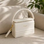 Structured Minimalist Shoulder Bag-White