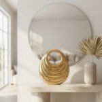Metallic Sculptural Crescent Bag-High-Shine Gold
