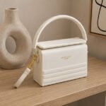 Structured Minimalist Shoulder Bag-White - Image 2