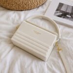 Structured Minimalist Shoulder Bag-White - Image 3