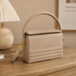 Structured Minimalist Shoulder Bag-Warm Beige