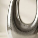 Metallic Sculptural Crescent Bag-High-Shine Silver - Image 3