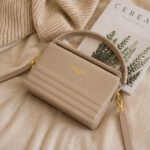 Structured Minimalist Shoulder Bag-Warm Beige - Image 3