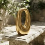 Oval Sculptural Statement Bag-High-Shine Gold - Image 3