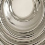 Wave Sculptural Crescent Bag-High-Shine Silver - Image 3