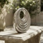 Wave Sculptural Crescent Bag-High-Shine Silver - Image 2
