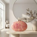 Swirl Marble Effect Hard-Shell Clutch-Pink and Gold Swirl