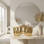 Liquid Chrome Sculptural Clutch-Polished Gold