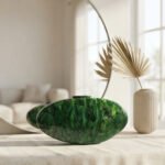 Emerald Marble Effect Hard-Shell Clutch-Emerald Green Swirl