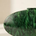 Emerald Marble Effect Hard-Shell Clutch-Emerald Green Swirl - Image 2