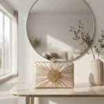 Radiant Champagne Pleated Crystal Clutch-Champagne Gold
