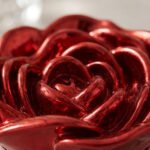 Sculptural Rose Bloom Clutch-Glossy Deep Red - Image 3