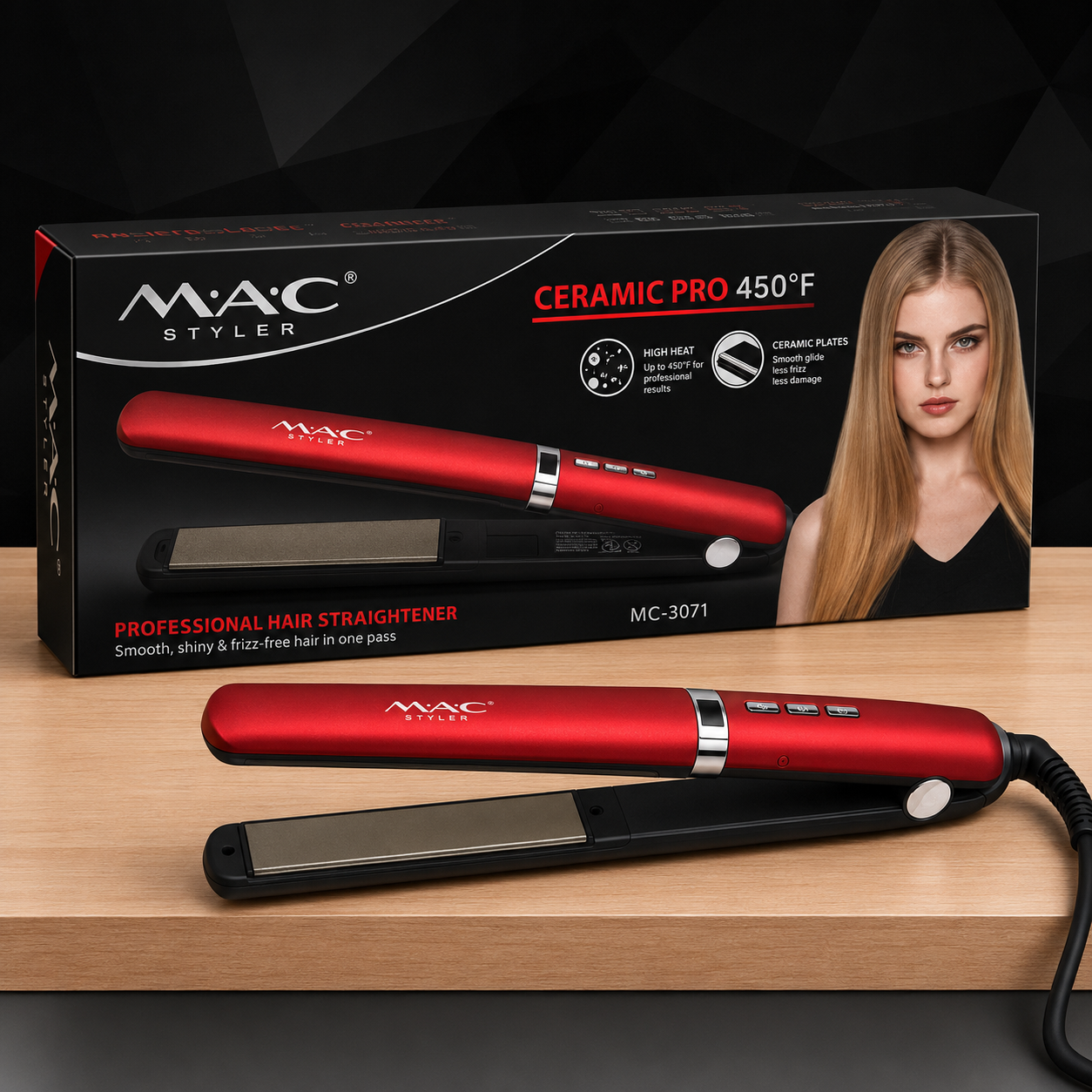 ChatGPT Image Jul 17, 2026, 04_26_41 PM MAC Styler MC-3071 Ceramic Pro 450 Hair Straightener - Image 1