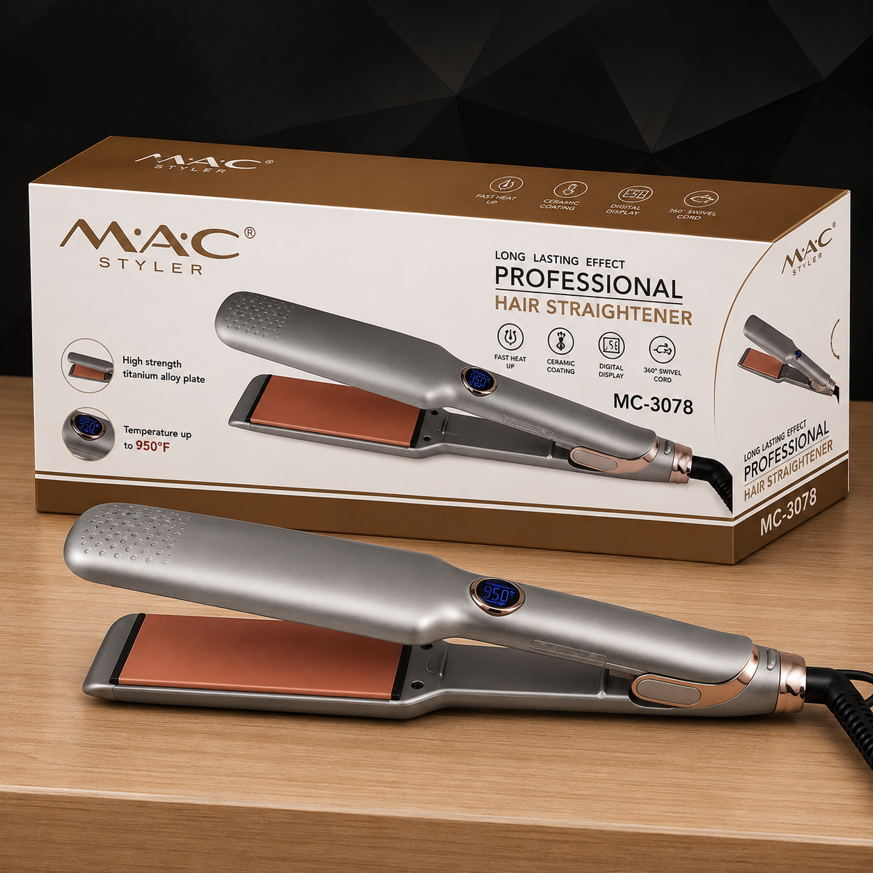 ChatGPT Image Jul 17, 2026, 08_30_32 PM MAC Styler MC-3078 Professional Titanium Hair Straightener - Image 1
