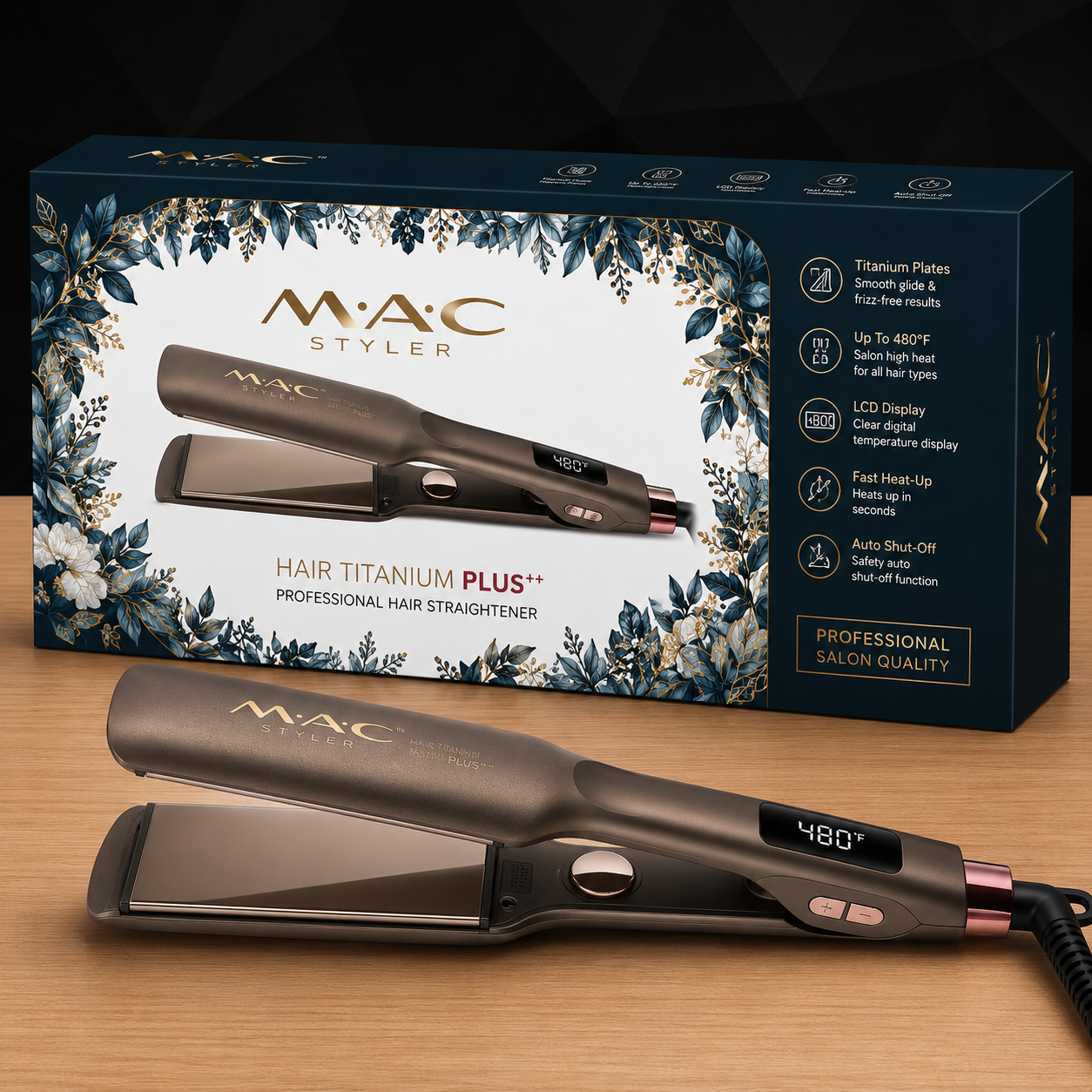 ChatGPT Image Jul 18, 2026, 02_30_32 PM MAC Styler MC-5586 Professional 2" Titanium Hair Straightener - Image 1