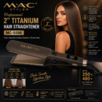 MAC Styler MC-5586 Professional 2" Titanium Hair Straightener - Image 2